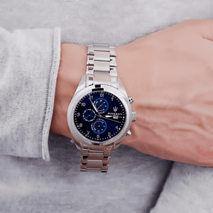 Maserati R8853112505 Traguardo Chronograph Blue Dial Men's Watch - WATCH & WATCH