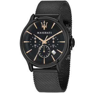Maserati R8873618006 Epoca Chronograph Black Dial Men's Watch - WATCH & WATCH