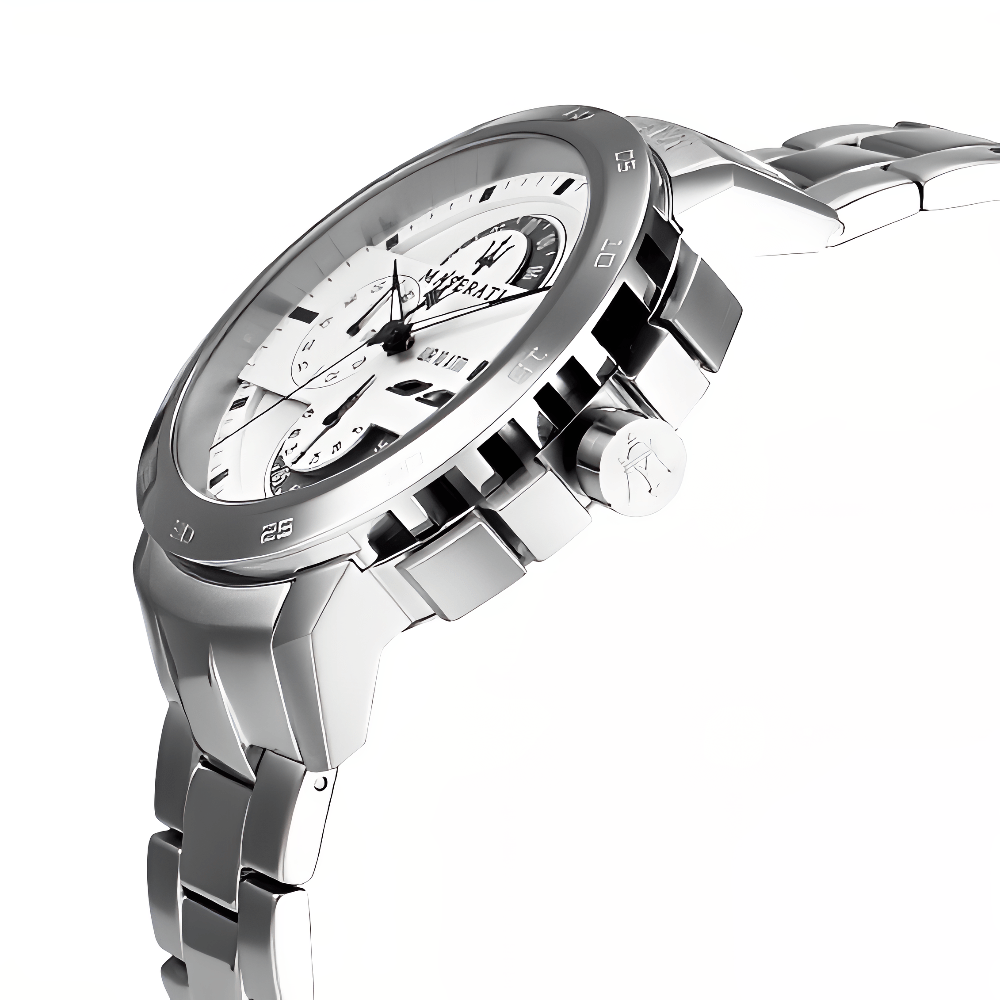 Maserati R8873619004 Ingegno Chronograph White Dial Men's Watch - WATCH & WATCH