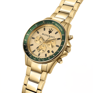 Maserati R8873640005 Sfida Chronograph Gold Dial Men's Watch - WATCH & WATCH