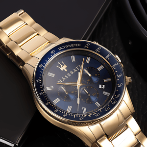 Maserati R8873640008 Sfida Chronograph Blue Dial Men's Watch - WATCH & WATCH