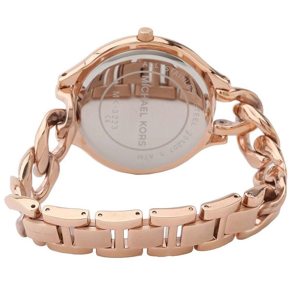 Michael Kors MK3223 Slim Runway Twist Rose Dial Women's Watch - WATCH & WATCH