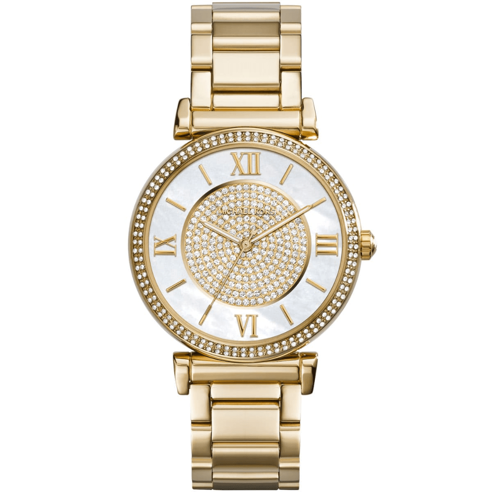 Michael Kors MK3332 Catlin Series Crystal Dial Ladies Watch - WATCH & WATCH