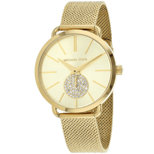 Michael Kors MK3844 Portia Gold Dial Ladies Watch - WATCH & WATCH
