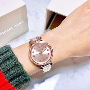 Michael Kors MK3882 Sofie Crystal Rose Dial Ladies Watch - WATCH & WATCH