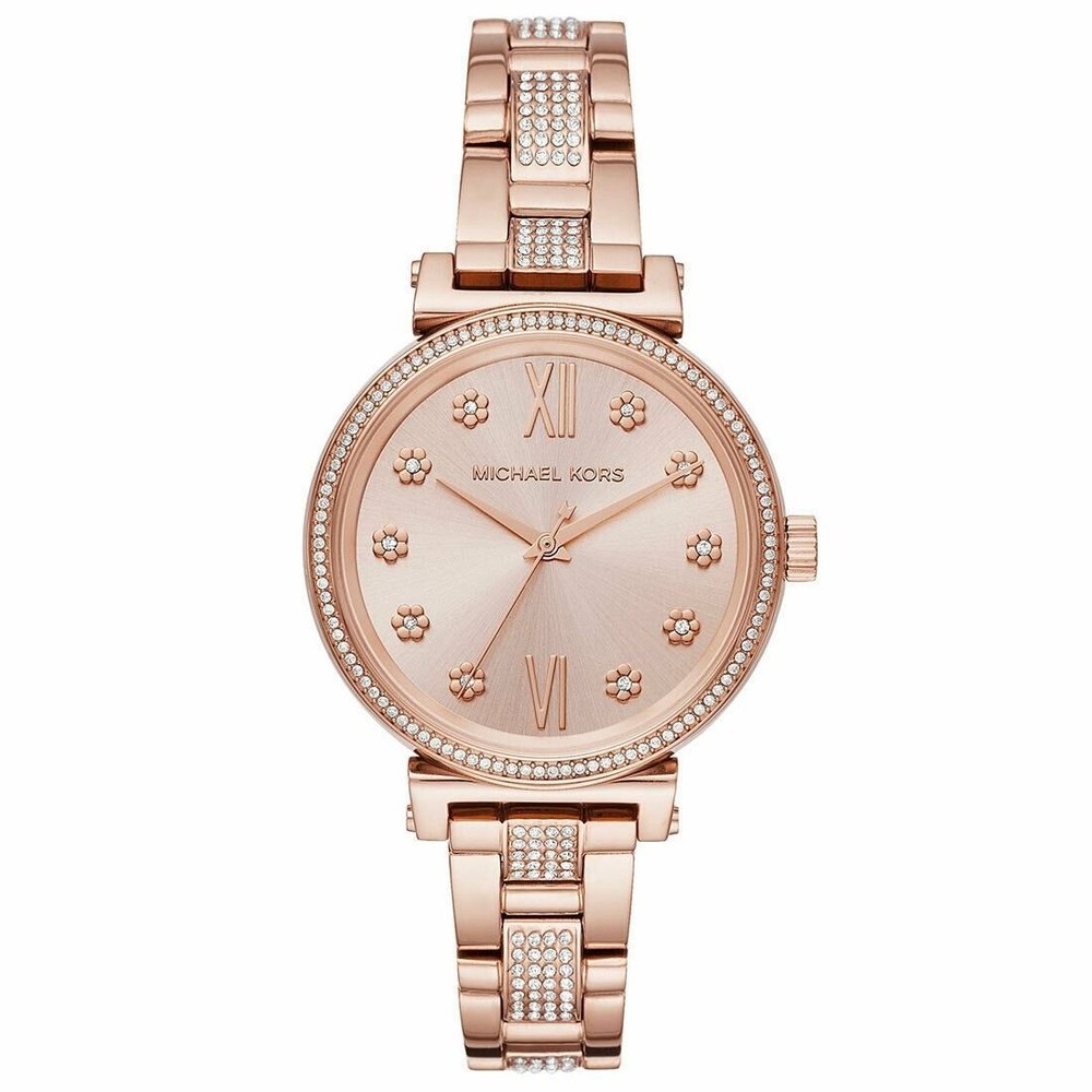 Michael Kors MK3882 Sofie Crystal Rose Dial Ladies Watch - WATCH & WATCH