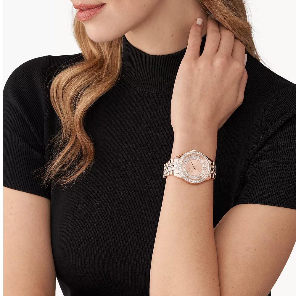 Michael Kors MK4710 Harlowe Rose Gold - Tone Ladies Watch - WATCH & WATCH