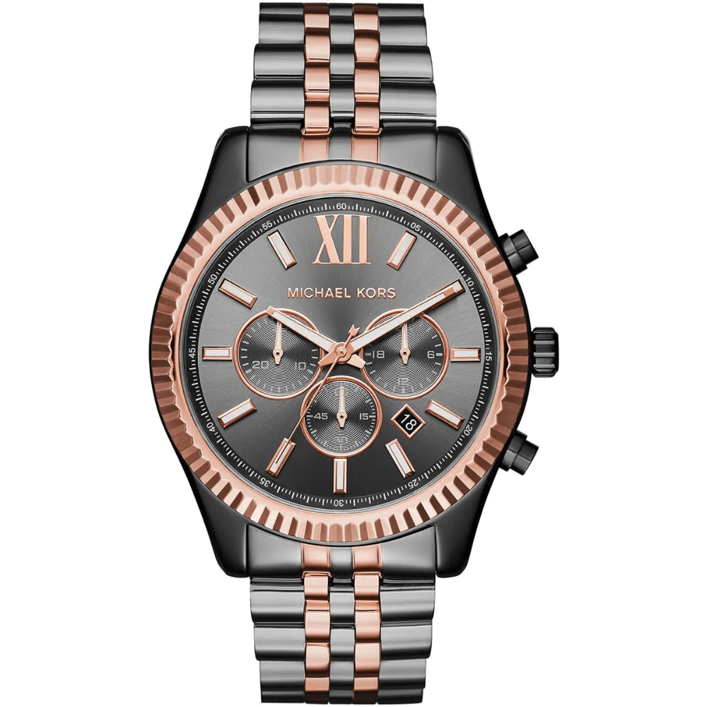 Michael Kors MK8561 Lexington Chronograph Grey Dial Men's Watch - WATCH & WATCH