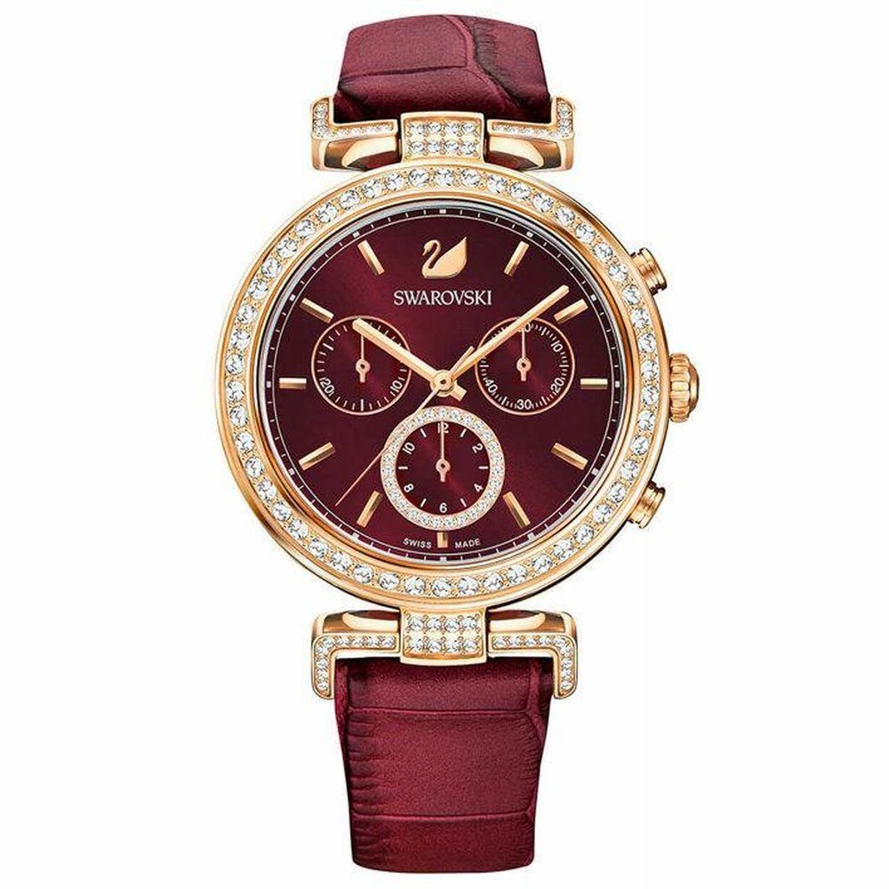 Swarovski 5416701 Era Journey Dark Red Rose - Gold Tone PVD Women's Watch - WATCH & WATCH