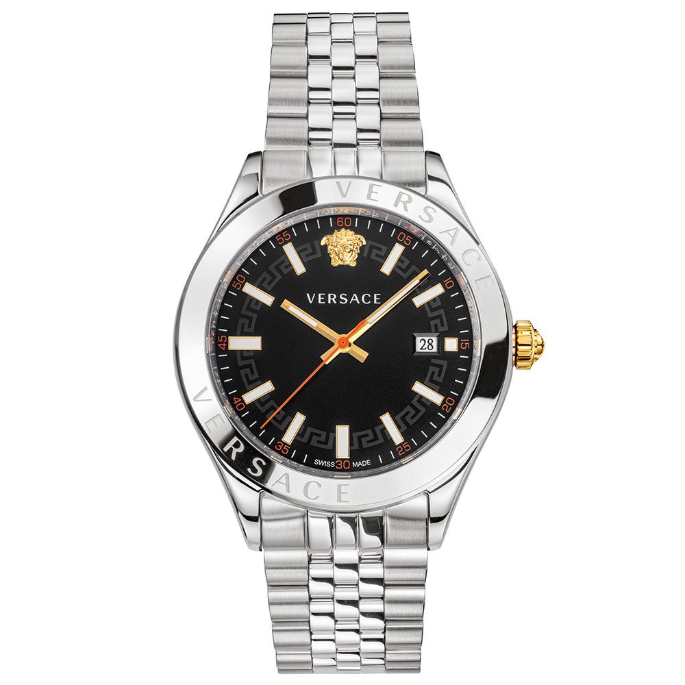 Versace VEVK00420 Hellenyium Black Dial Men's Watch - WATCH & WATCH