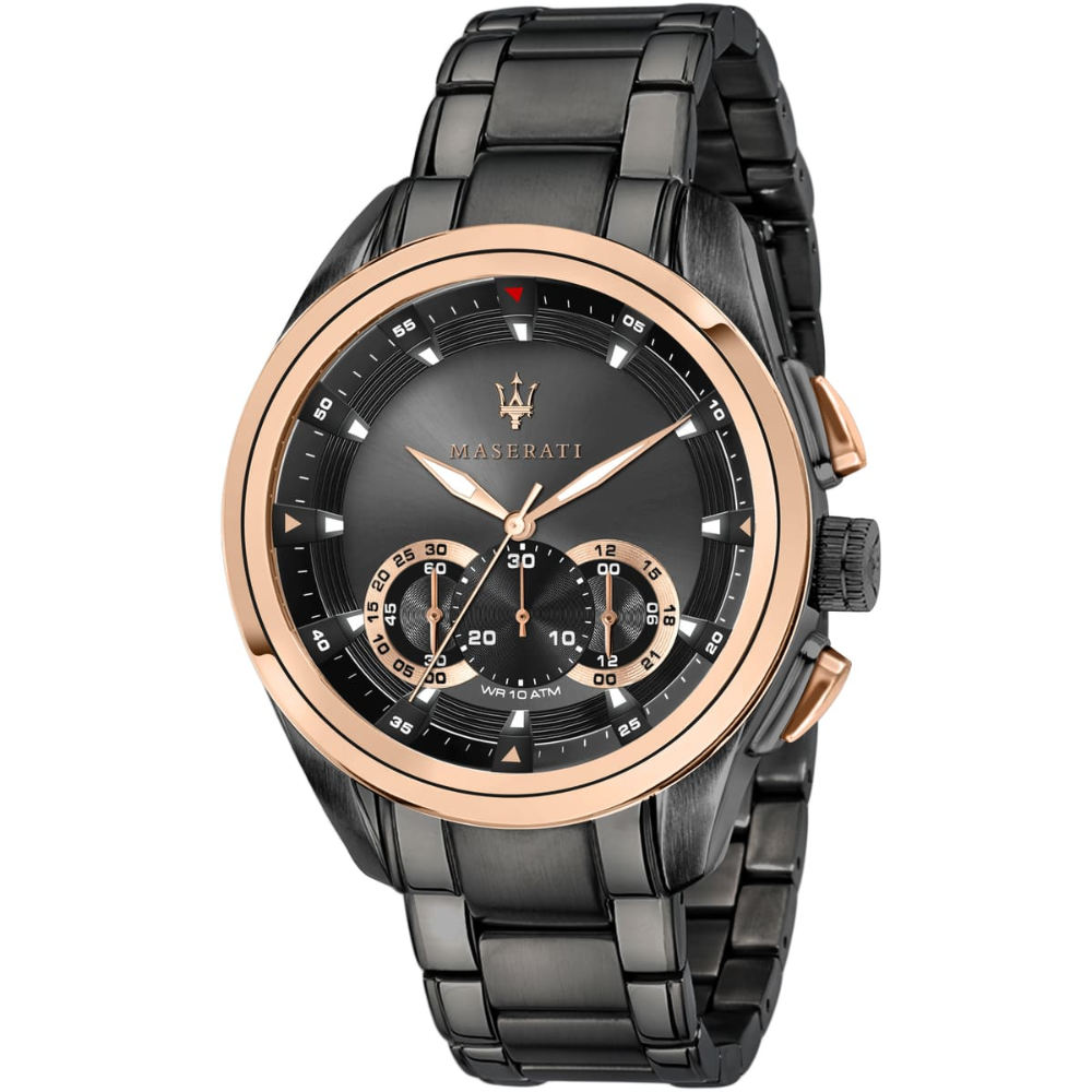 Maserati R8873612016 Traguardo Chronograph Black Dial Men's Watch