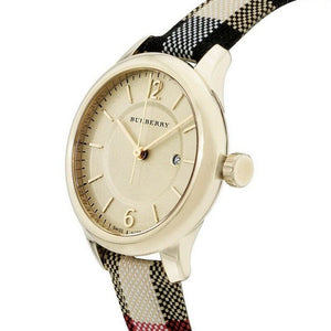 Burberry BU10104 Honey Check Stamped Dial Ladies Watch - WATCH & WATCH