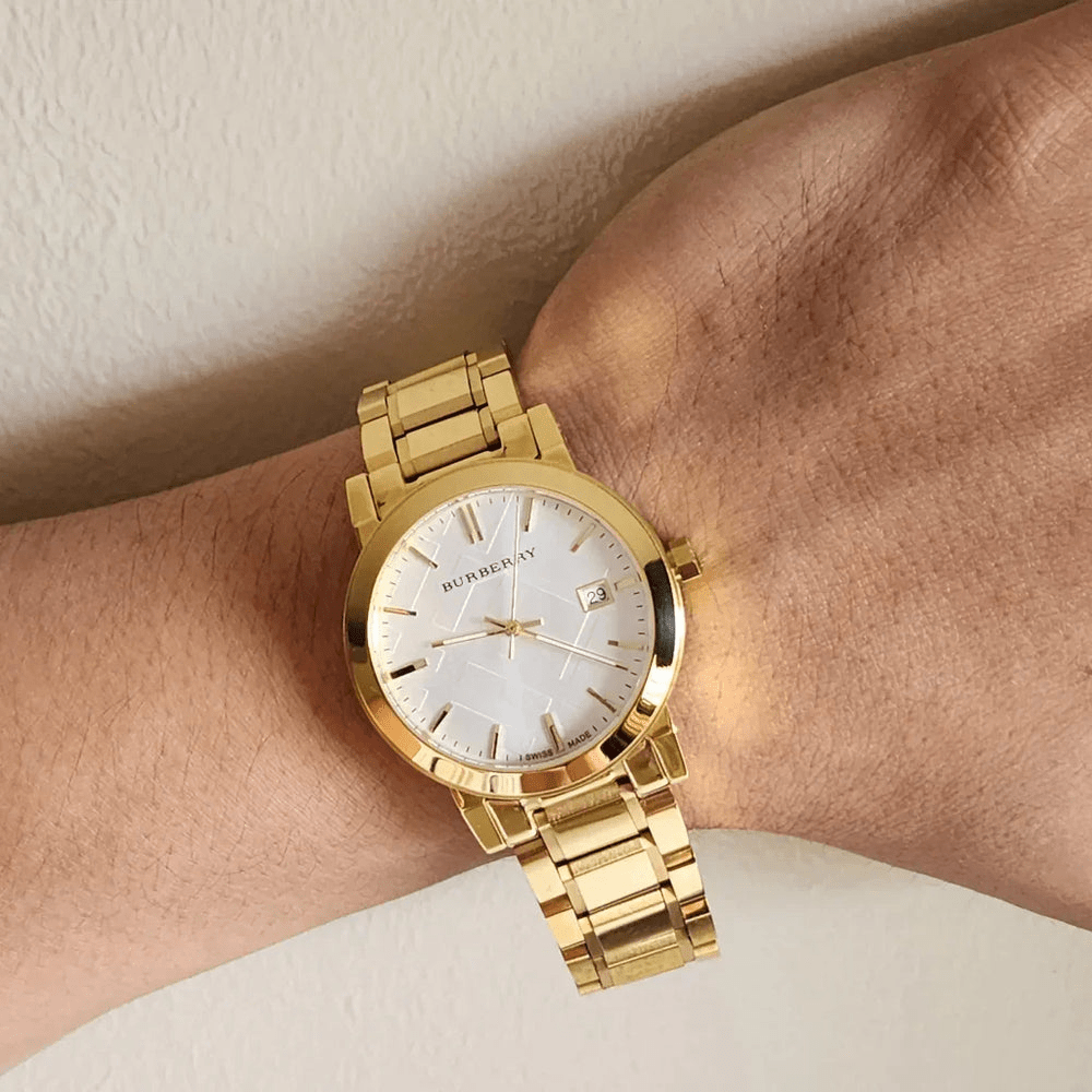 Burberry BU9003 White Dial Stainless Steel Unisex Watch - WATCH & WATCH