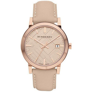 Burberry BU9014 Tan Dial Leather Strap Women's Watch - WATCH & WATCH