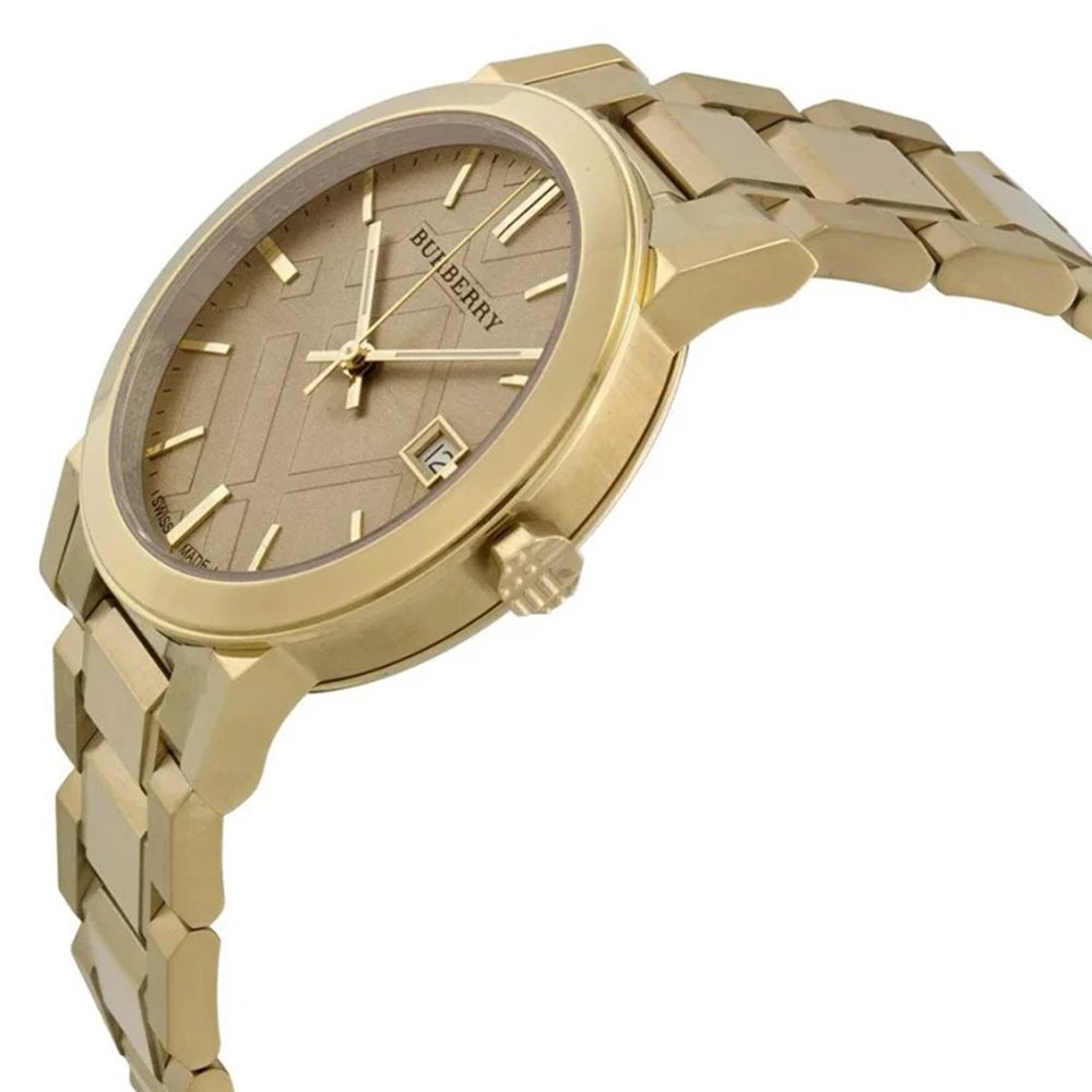 Burberry BU9033 The City Yellow Gold Unisex Watch - WATCH & WATCH