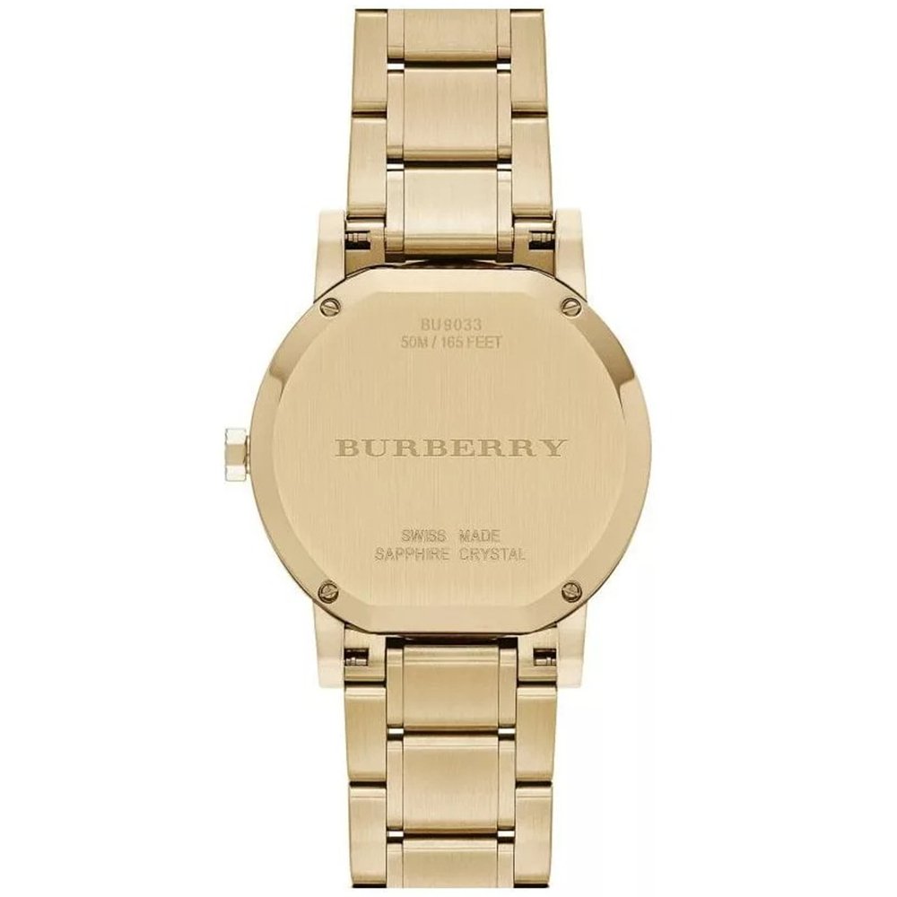 Burberry BU9033 The City Yellow Gold Unisex Watch - WATCH & WATCH
