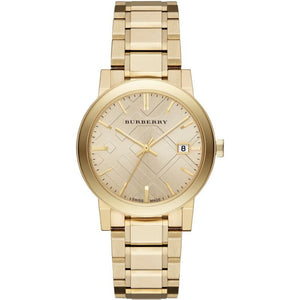 Burberry BU9033 The City Yellow Gold Unisex Watch - WATCH & WATCH