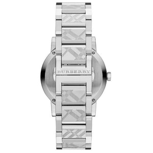 Burberry BU9037 The City Engraved Checked Steel Unisex Watch - WATCH & WATCH