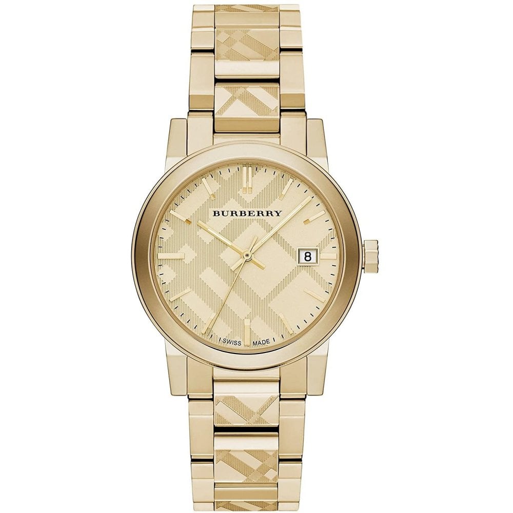 BU9038 City Engraved Checked Watch