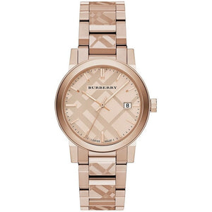 Burberry BU9039 Rose GoldTone Dial Stainless Steel Unisex Watch - WATCH & WATCH