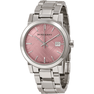 Burberry BU9124 Pink Dial Ladies Watch - WATCH & WATCH