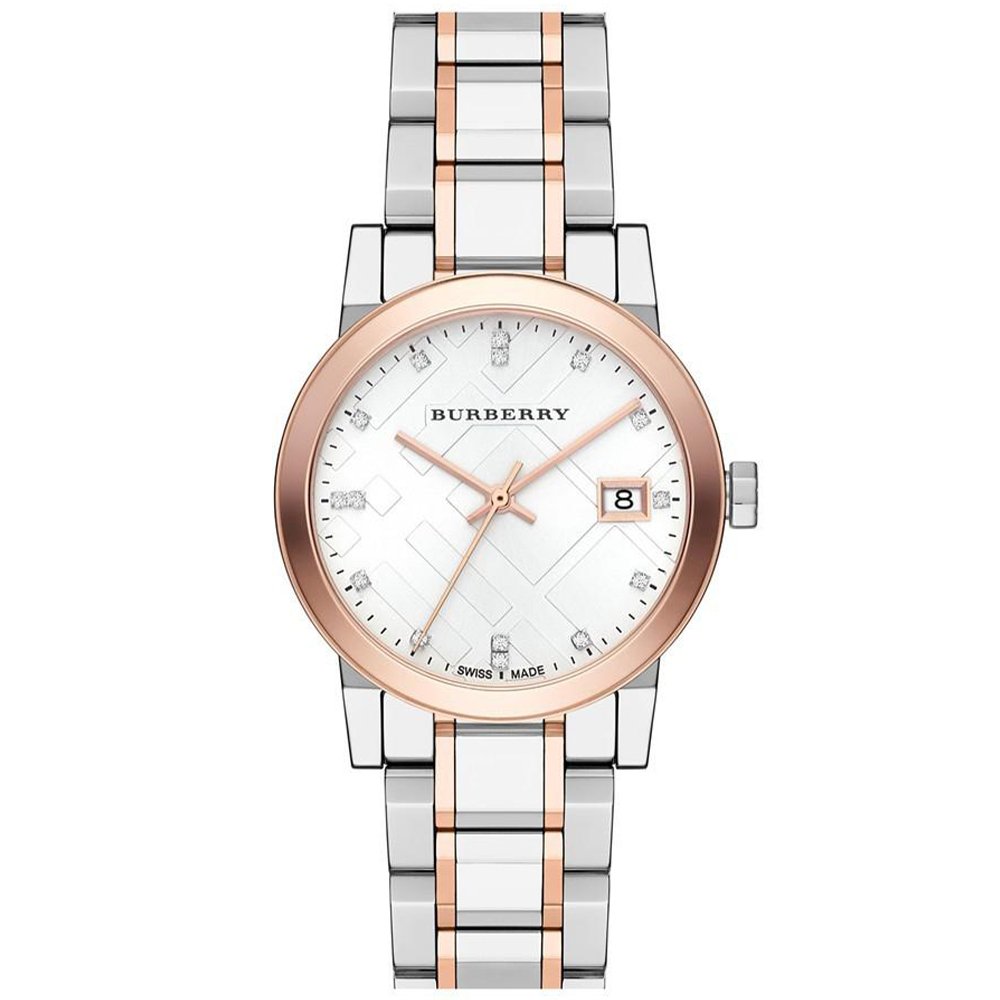 Burberry BU9127 Silver Dial Two - tone Ladies Watch - WATCH & WATCH