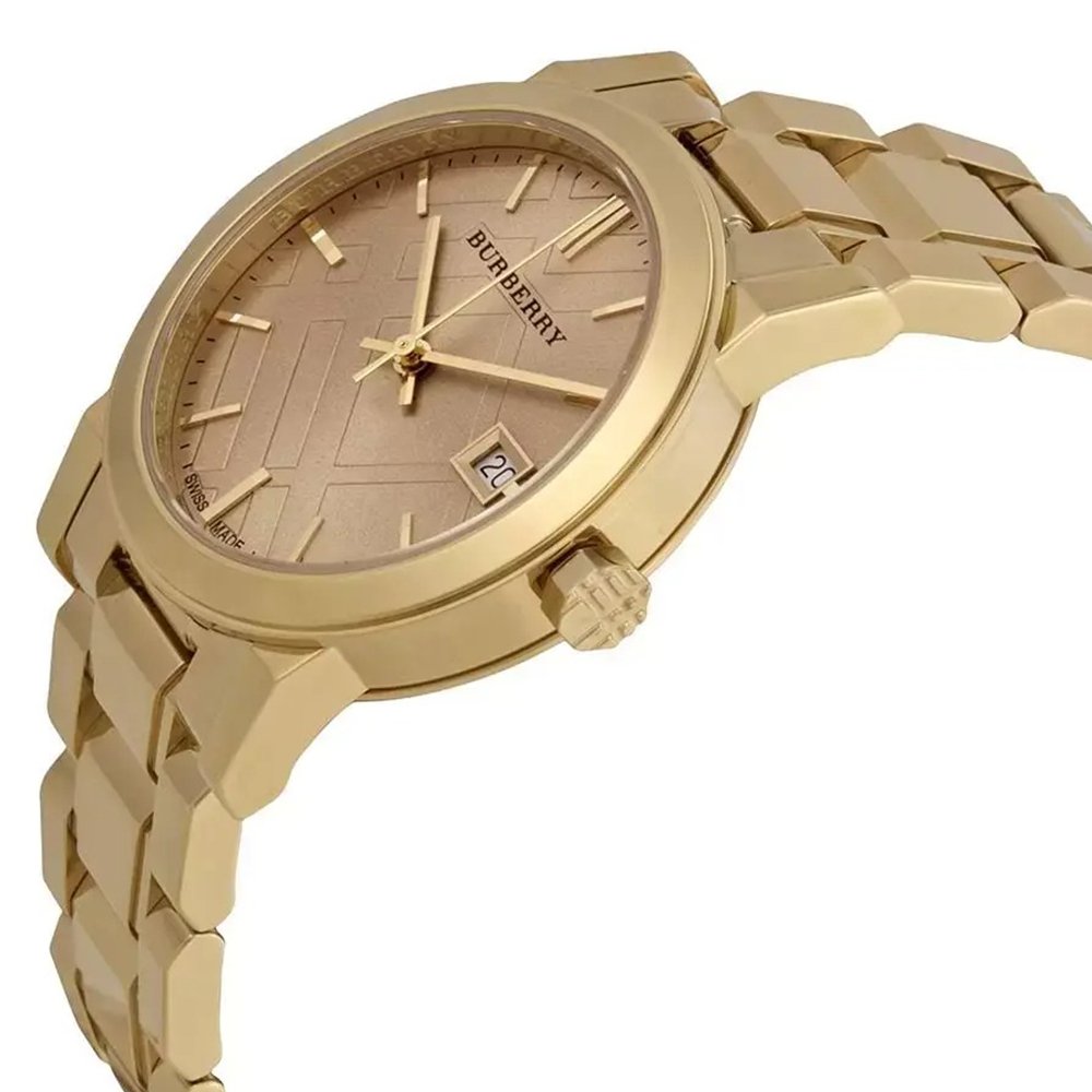 Burberry BU9134 Ladies Watch The City 34mm Champagne Gold - WATCH & WATCH