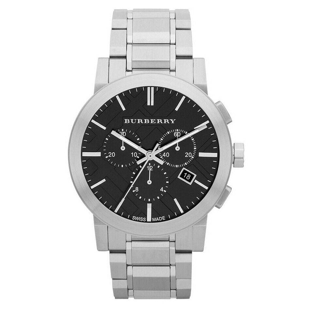 Burberry BU9351 Chronograph Black Dial Stainless Steel Men's Watch - WATCH & WATCH