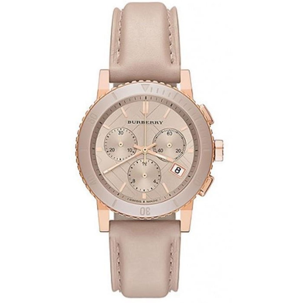 Burberry BU9704 Chronograph Rose Dial Rose gold - tone Women's Watch - WATCH & WATCH