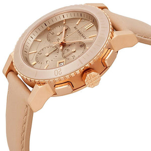 Burberry BU9704 Chronograph Rose Dial Rose gold - tone Women's Watch - WATCH & WATCH