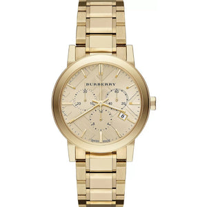 Burberry Bu9753 City Chronograph Gold Dial Men's Watch - WATCH & WATCH