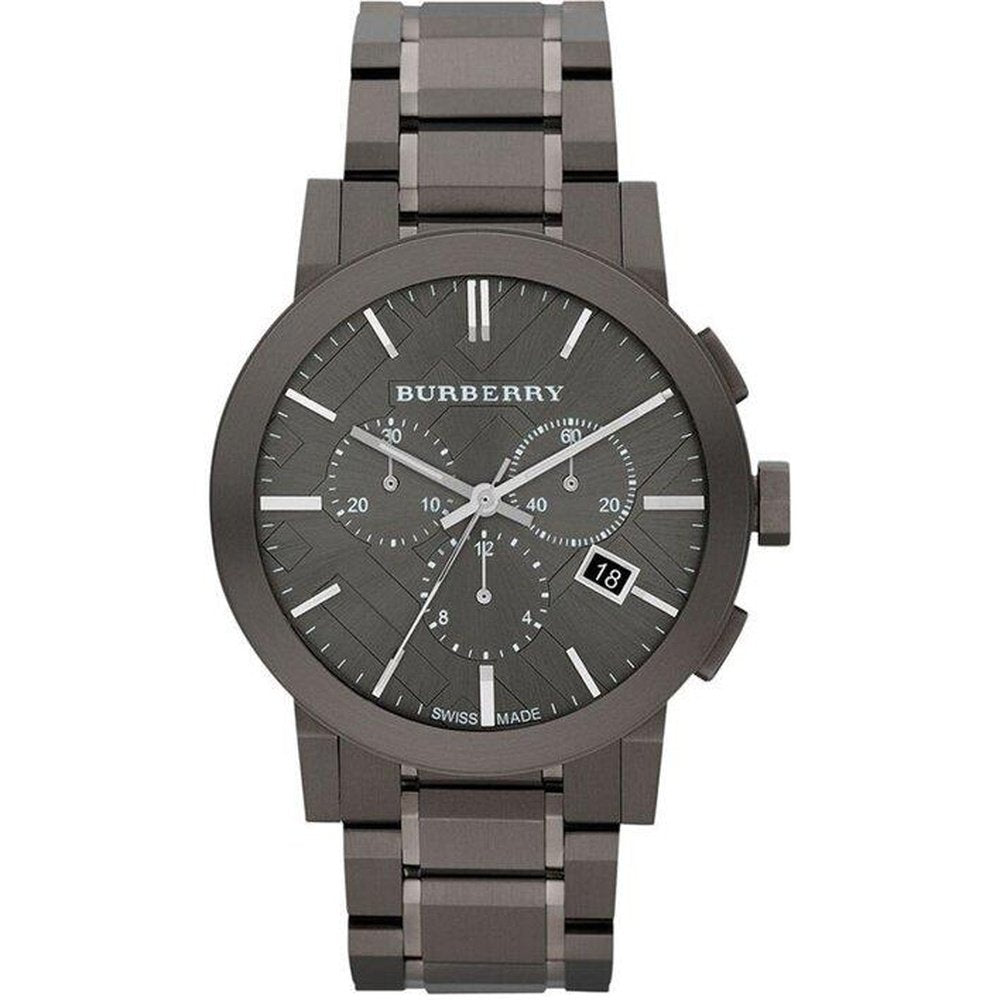 BU9354 Large Check Ion Plated Stainless Steel Watch