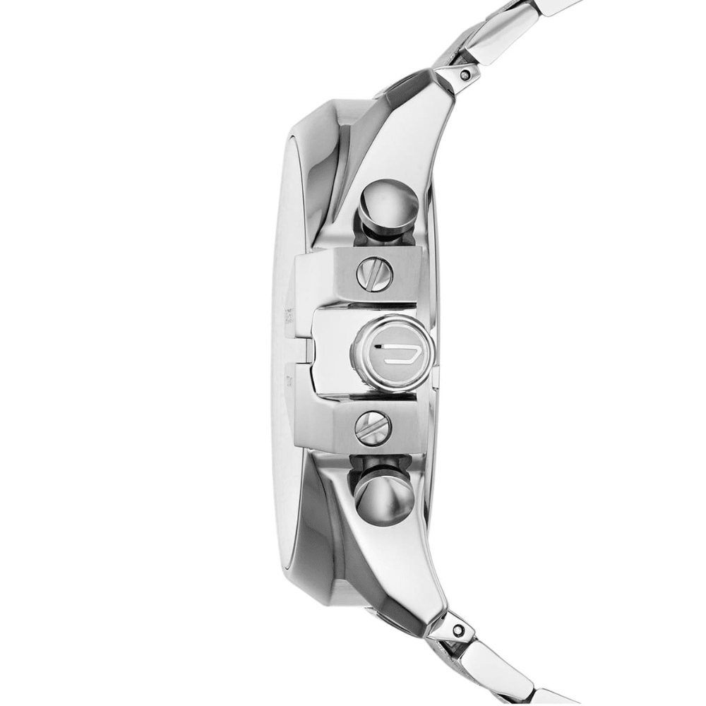 Diesel DZ4328 Mega Chief Chronograph Silver Dial Men's Watch - WATCH & WATCH