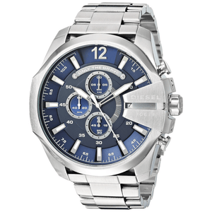 Diesel DZ4417 Mega Chief Chronograph Blue Dial Men's Watch - WATCH & WATCH