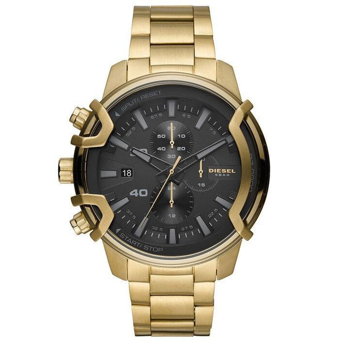 Diesel DZ4522 Griffed Chronograph Gold Black Men's Watch - WATCH & WATCH™