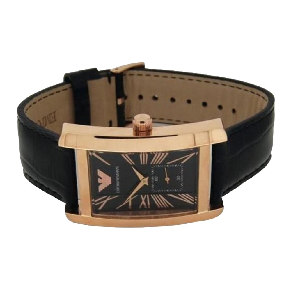 Emporio Armani AR0168 Rectangular Rose Gold Men's Watch - WATCH & WATCH