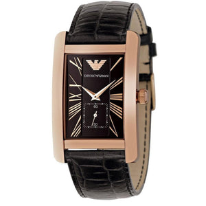 Emporio Armani AR0168 Rectangular Rose Gold Men's Watch - WATCH & WATCH