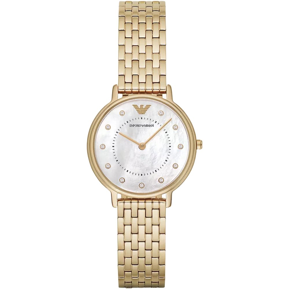 Emporio Armani AR11007 Two - Hand Gold - Tone Ladies Watch - WATCH & WATCH