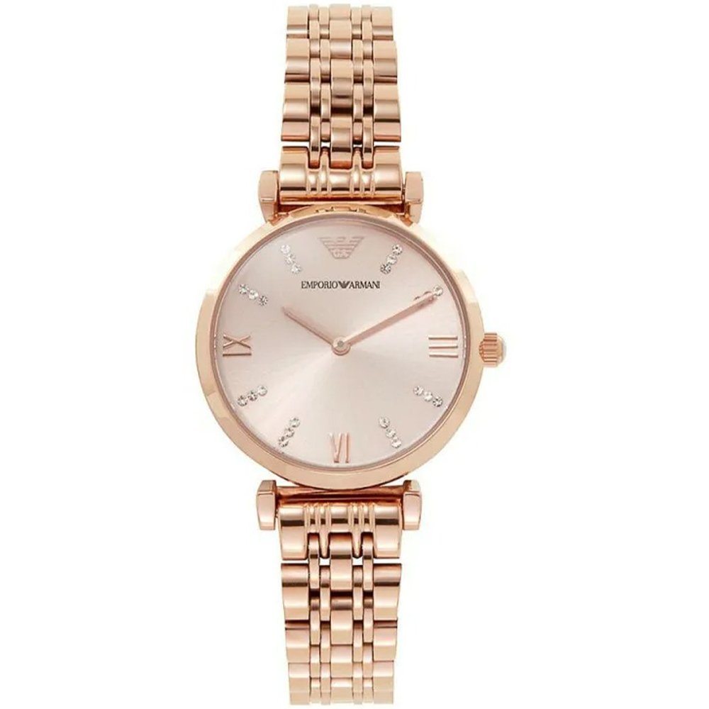 Emporio Armani AR11059 Ladies Watch T - Bar Gianni Rose Gold - WATCH & WATCH