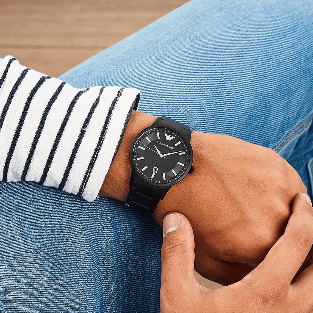 Emporio Armani AR11079 Luigi Black Men's Watch - WATCH & WATCH