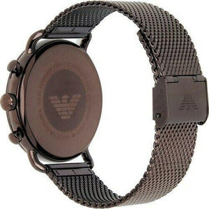 Emporio Armani AR11169 Brown Mesh Chronograph Men's Watch - WATCH & WATCH