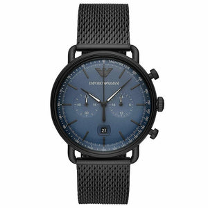 Emporio Armani AR11201 Chronograph Date Mesh Bracelet Strap Men's Watch - WATCH & WATCH