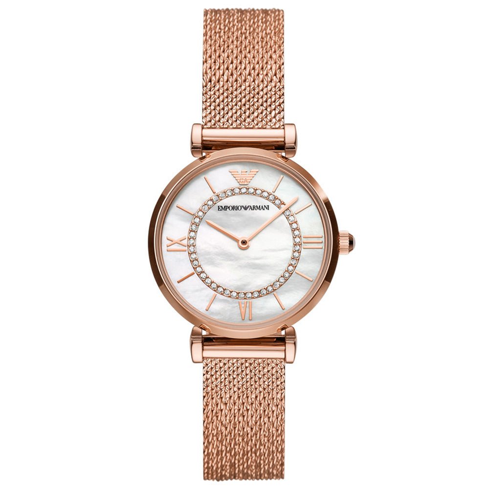 Emporio Armani AR11320 Rose Gold Gianni T-Bar Ladies Watch - WATCH & WATCH