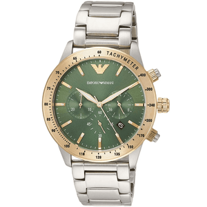 Emporio Armani AR11454 Chronograph Green Dial Men’s Watch - WATCH & WATCH