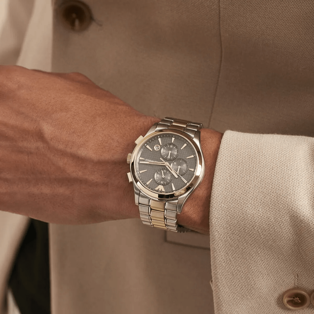 Emporio Armani AR11527 Chronograph Two - Tone Men’s Watch - WATCH & WATCH