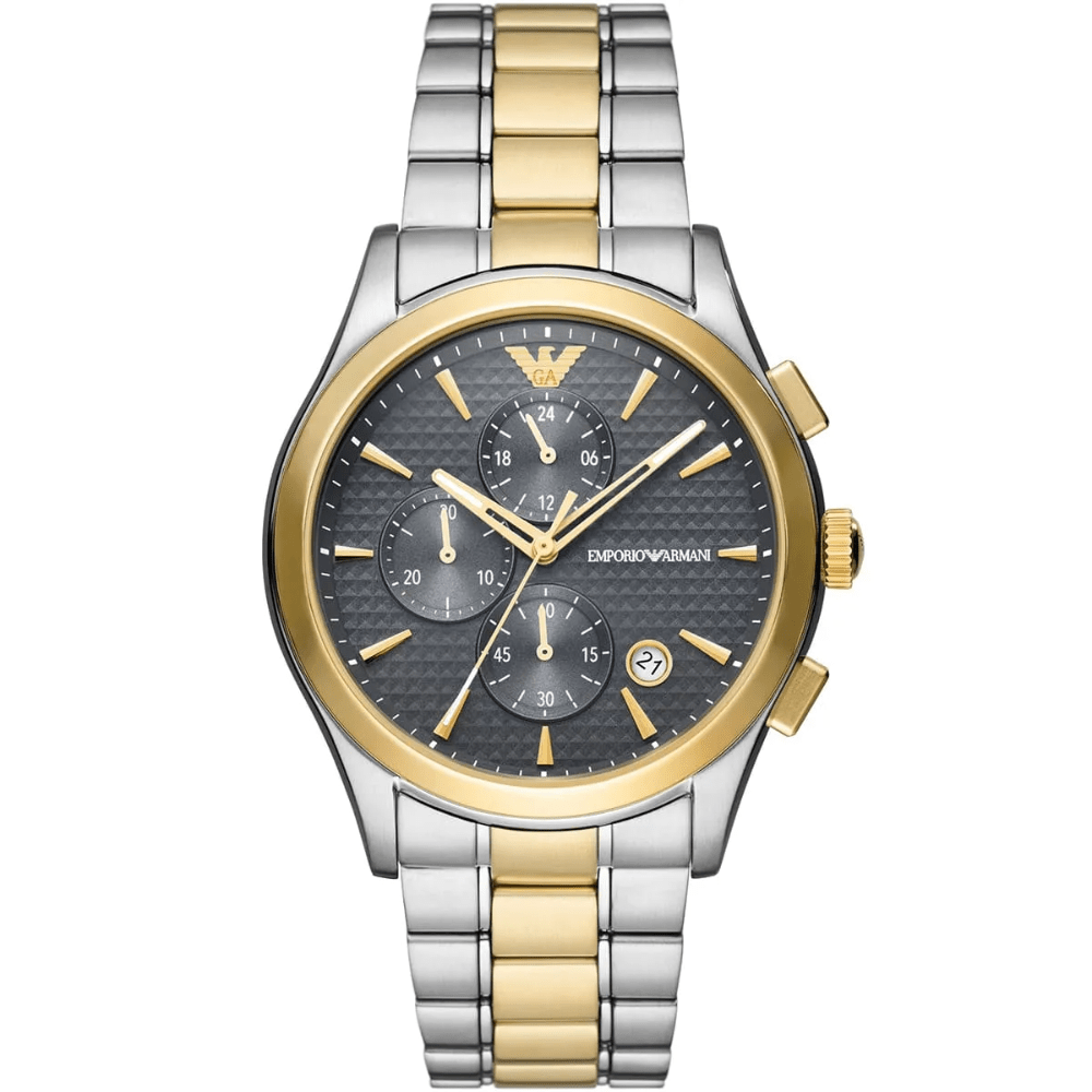 Emporio Armani AR11527 Chronograph Two - Tone Men’s Watch - WATCH & WATCH