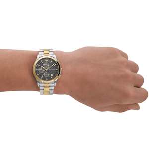 Emporio Armani AR11527 Chronograph Two - Tone Men’s Watch - WATCH & WATCH