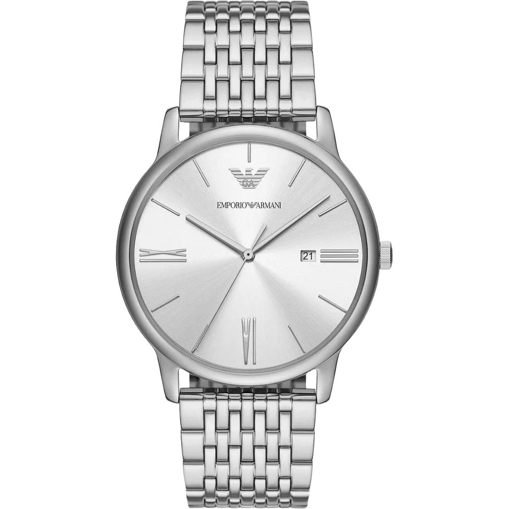 Emporio Armani AR11599 Minimalist Three - Hand Date Men’s Watch - WATCH & WATCH