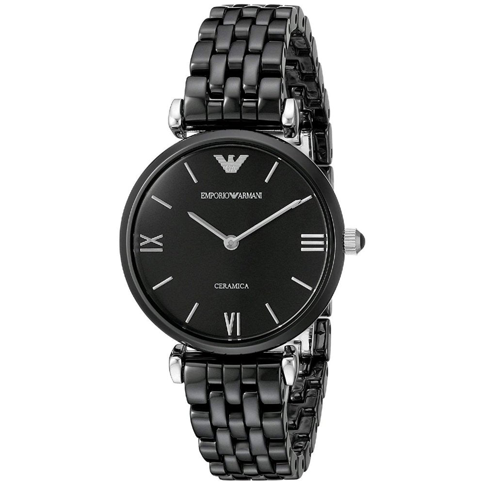 Emporio Armani AR1487 Black Ceramic Ladies Watch - WATCH & WATCH