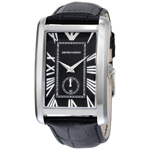 Emporio Armani AR1604 Rectangular Black Dial Men's Watch - WATCH & WATCH